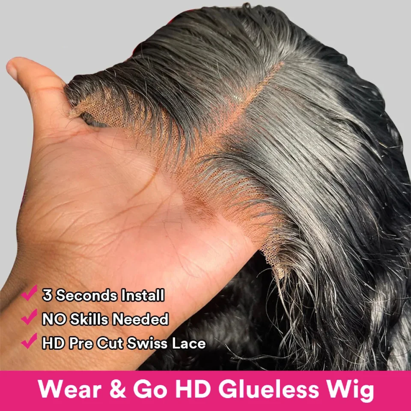 Ms Lula Wear and Go Water Wave Curly Glueless 5x5 HD Lace Closure Wig - 图片 4